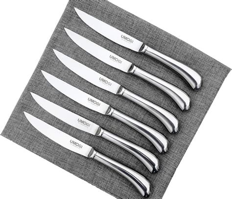 Steak Knives Set Of 6 Premium Stainless Steel Dishwasher Safe