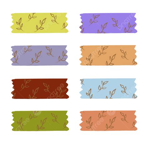Washi Tape Clipart Transparent Background Printable Washi Tapes Brown