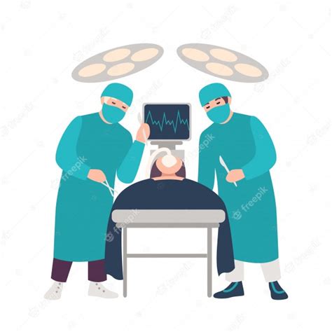 Premium Vector Two Surgeons Or Physicians Holding Scalpels Performing