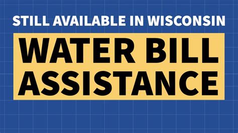 Water Bill Assistance Still Available In Wisconsin Youtube