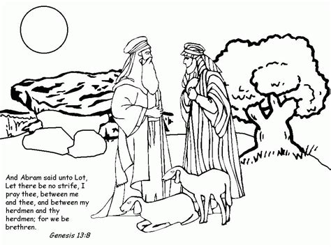 Coloring Pages Of Abram And Lot Separate