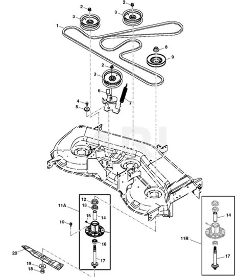 John Deere 54 Inch Mower Deck Belt Diagram Described Lawnask