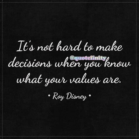 Its Not Hard To Make Decisions When You Know What Your Values Are