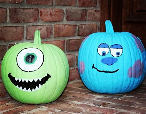 Disney Painted Pumpkin Idea Monsters Inc With Mike And Sully Disney