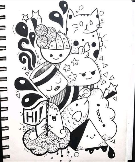 Stories behind the drawings on instagram @momisdrawing artist website: Jual doodle art character cartoon di lapak susi doodle art ...