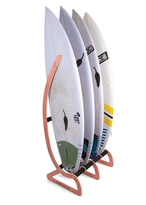 Ocean And Earth Wooden Free Standing 4 Surfboard Rac
