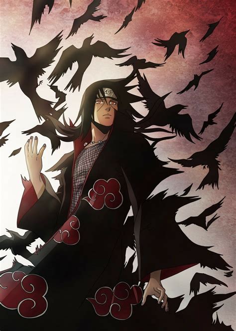 Akatsuki Naruto Itachi Uchiha In Color Background Hd Anime Wallpapers 26b