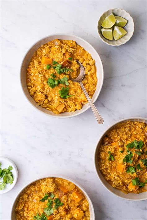 Cauliflower Rice Curry With Chickpeas And Sweet Potatoes