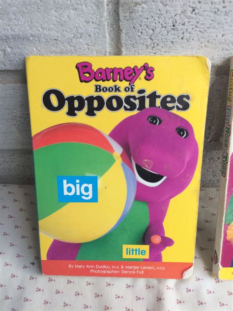 Barneys Book Of Opposites Barney Plays Nose To Toes Etsy