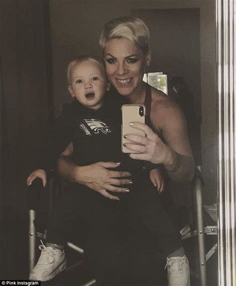 Pink Shares Adorable Selfie With Jameson One As She Returns To The