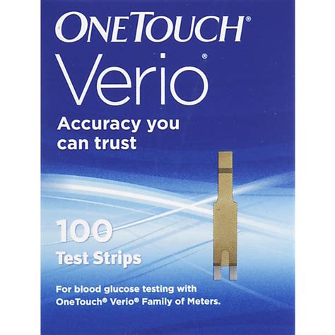 Onetouch Verio Blood Glucose Test Strips Ct Pantry Lira S