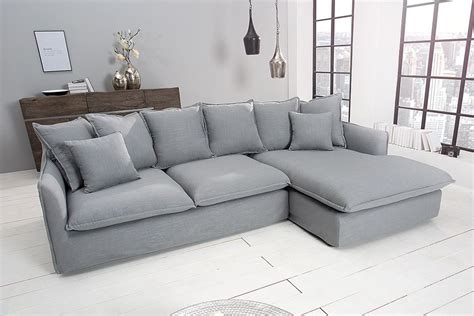 Ecksofa kleines kleines ecksofa mit schlaffunktion und stauraum nappa, ecksofa kleines ecksofa sofas für kleine räume ecksofas, 76 skurril bilder von ecksofa kleines wohnzimmer in 2020. Großes Ecksofa HEAVEN 255cm grau Leinenstoff abnehmbarer ...