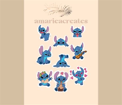 Stitch Stickers Lilo And Stitch Stickers Lilo Stickers Etsy