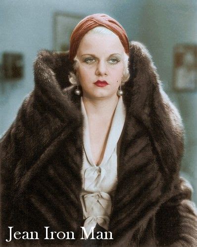 jean harlow in sable fur colorization by victor mascaro fur glamour pinterest jean
