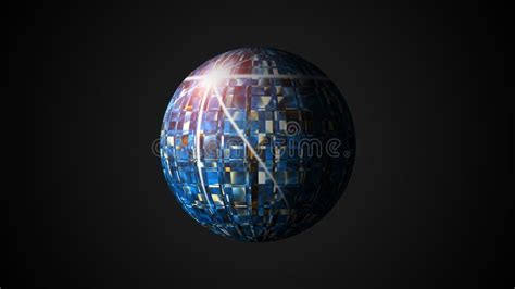 Sphere With Visual Wave Oil Surface Modern Abstract 3d Render Backdrop