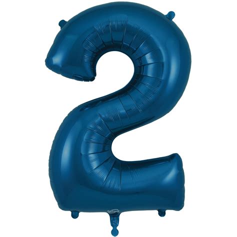 Navy Blue Number 2 Balloon 34″ Foil Tons Of Fun Balloons