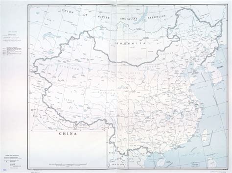 Large Scale Political And Administrative Map Of China With Lakes