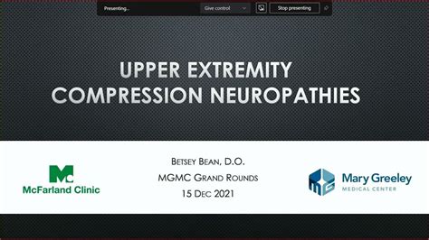 Common Upper Extremity Compression Neuropathies 121521 Youtube