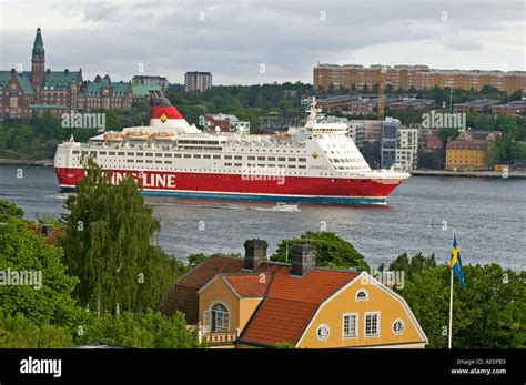 Sweden Stockholm Cruise Ship Stock Photo Alamy