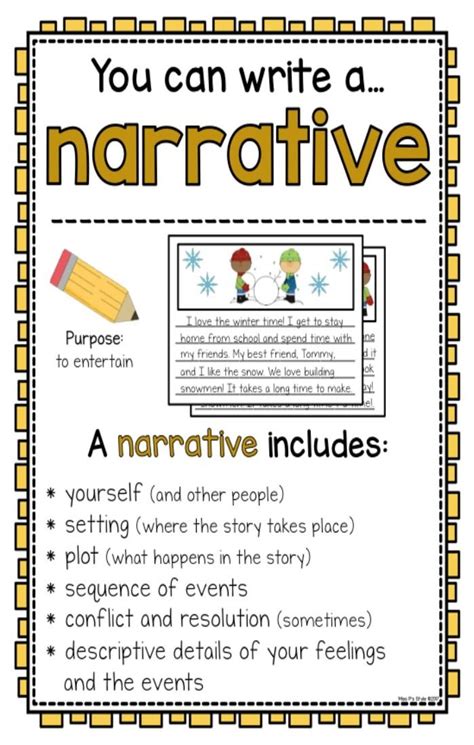 Writing Center Posters And Writing Paper Templates Teaching Narrative