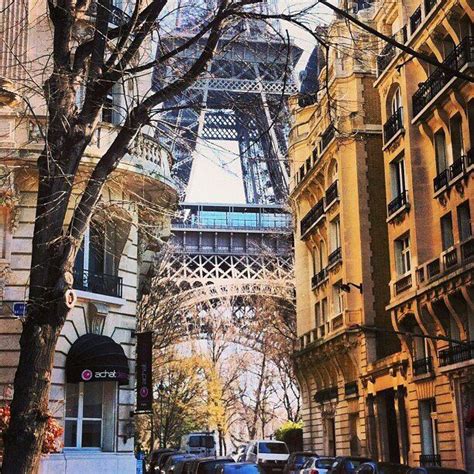A Side Street View Of The Eiffel Tower Paris France La Tour Eiffel