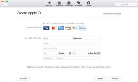 When you find a free item, click get beneath its icon. Create or use your Apple ID without a payment method ...