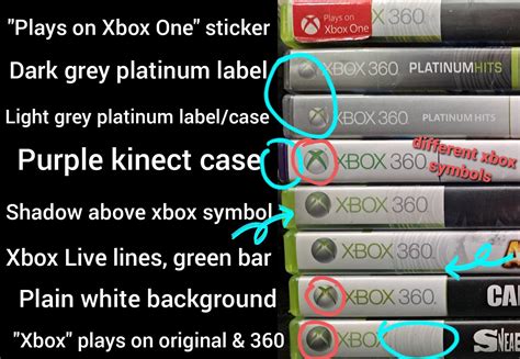 The Different Variations Of Xbox 360 Game Labels That Im Aware Of