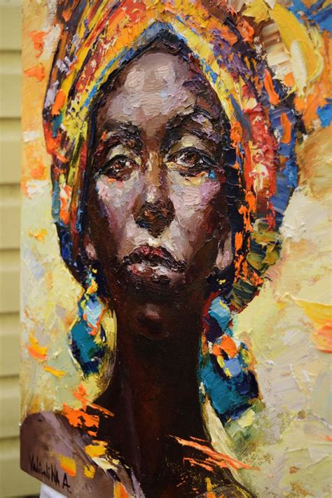 African Woman Portrait Painting Original Oil Painting Oil Painting By