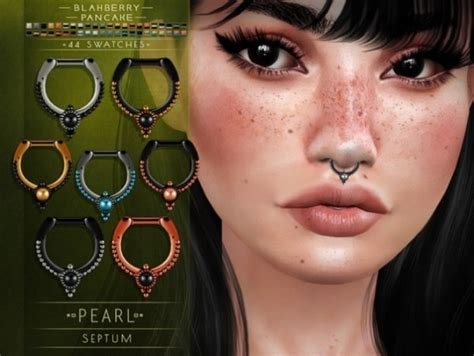 Pearl Septum By Blahberry Pancake For The Sims 4 Spring4sims