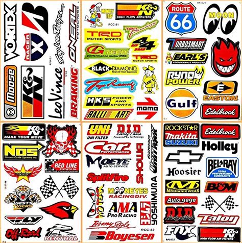 Cars Motorsport Nos Gulf Hot Rod Nascar Drag Racing Lot Vinyl Graphic Decals Stickers D