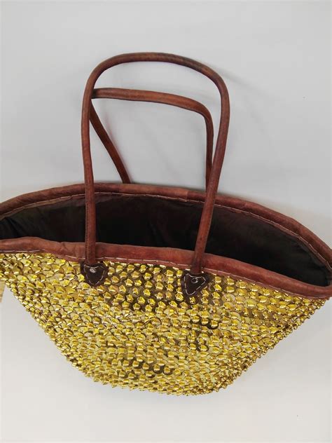 Moroccan Basket Bag Gold Handmadology