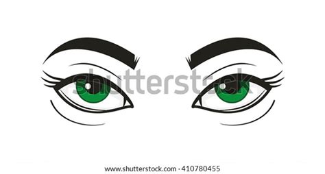 Green Eye Vector Illustration Stock Vector Royalty Free 410780455