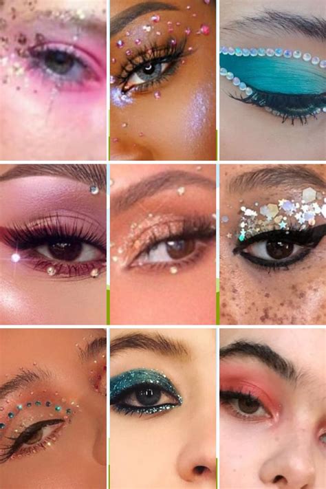 how euphoria makeup became the coolest makeup trend of 2019 rhinestone makeup halloween eye