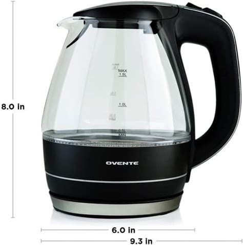 Review Ovente Kg83b Portable Electric Glass Kettle