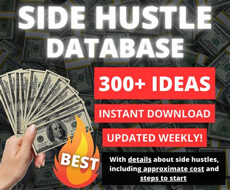 Ultimate Side Hustle Database 300 Profitable Ways to Make - Etsy