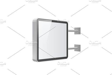 Realistic vector light box template | Box template, Light box, Templates