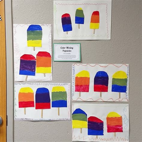 Check out amazing secondary_colors artwork on deviantart. Color mixing popsicles! 1st graders used primary colors to ...