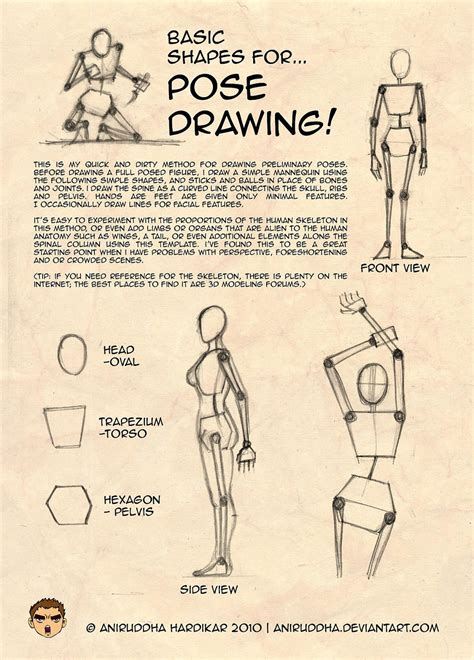 Basic Shapes For Pose Drawing By Aniruddha On Deviantart