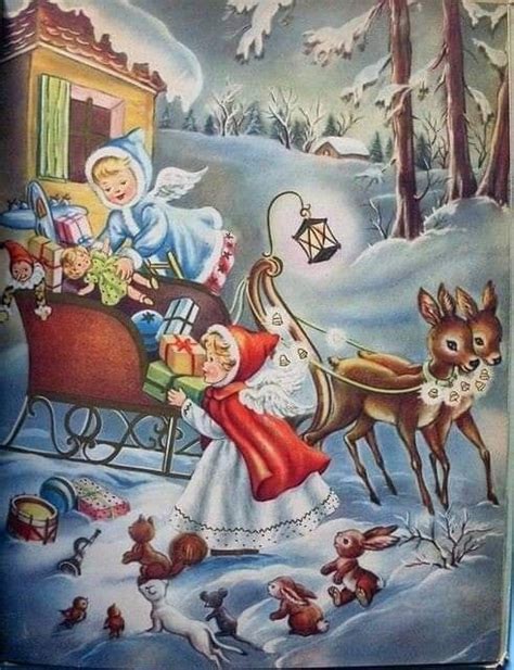 Pin By Monique Willems On Christmas Winter Pictures Merry Christmas Vintage Vintage Christmas