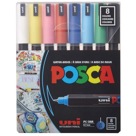 Posca 8 Color Paint Marker Set Pc 1mr Ultra Fine