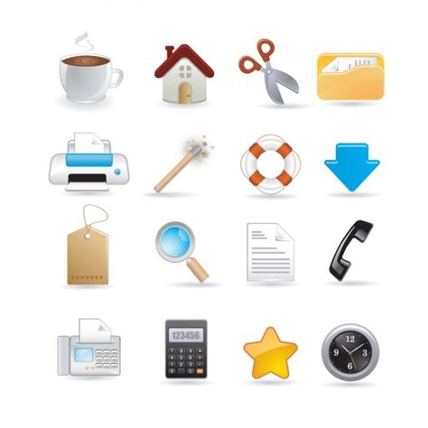 Free Vector Office Icon Set