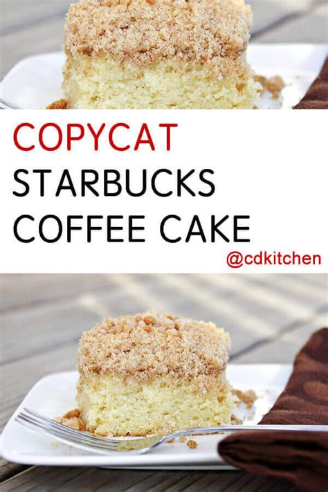 10 copycat starbucks treats to make at home. Copycat Starbucks Coffee Cake Recipe | CDKitchen.com