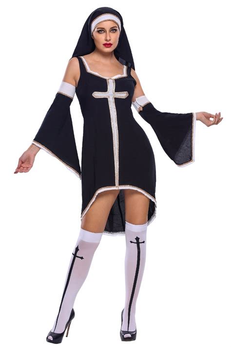 Hoodies Nun Costume Sexy Nun Costume Fancy Dress Sexy Nun Cosplay