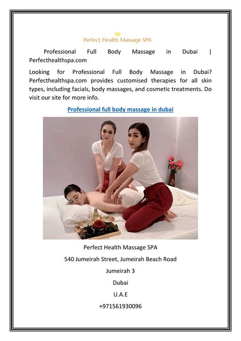 professional full body massage in dubai by glen smith issuu