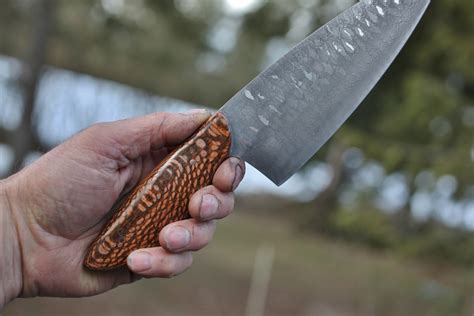 6 Inch Custom Chef Knife Leopard Wood