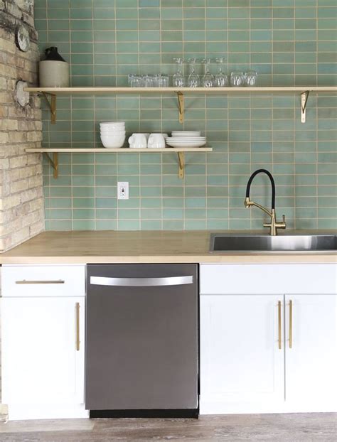 Old Copper Subway Tile Backsplash Small Kitchen Backsplash Modern