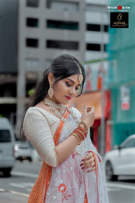 sri lankan tamil model nilu pushparaj photoshoot in white