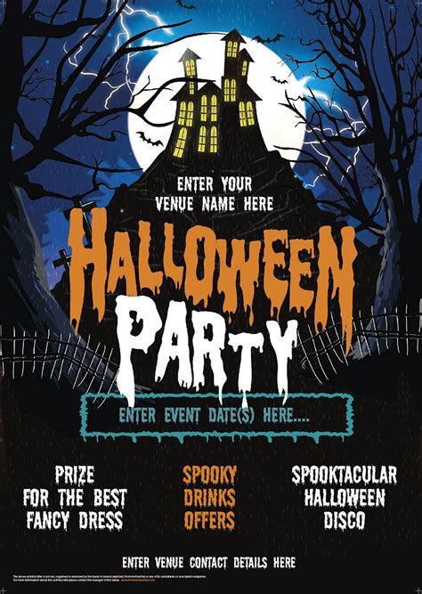 Halloween Party Poster House On The Hill Promote Your Pub