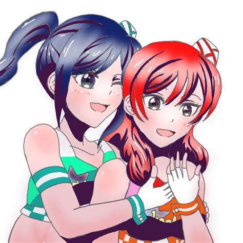 Xbooru 2 Girls Blue Hair Female Focus High Res Long Hair Love Live Love Live Sunshine