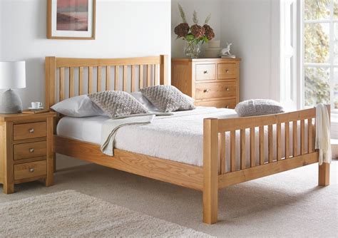 Dorset Oak Bed Frame Light Wood Wooden Beds Beds Kamar Tidur